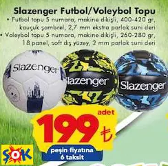 SLAZENGER FUTBOL/VOLEYBOL TOPU
